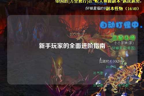 新手玩家的全面進階指南