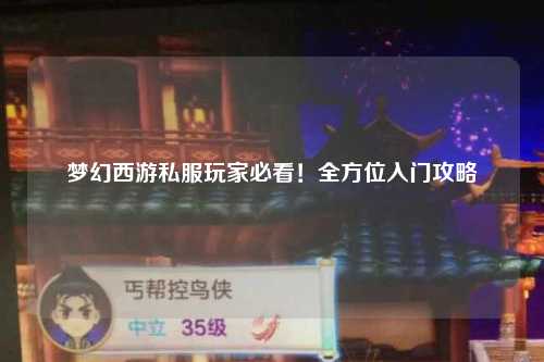 夢幻西游私服玩家必看！全方位入門攻略