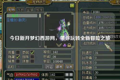 今日新開夢幻西游網，帶你玩轉全新冒險之旅